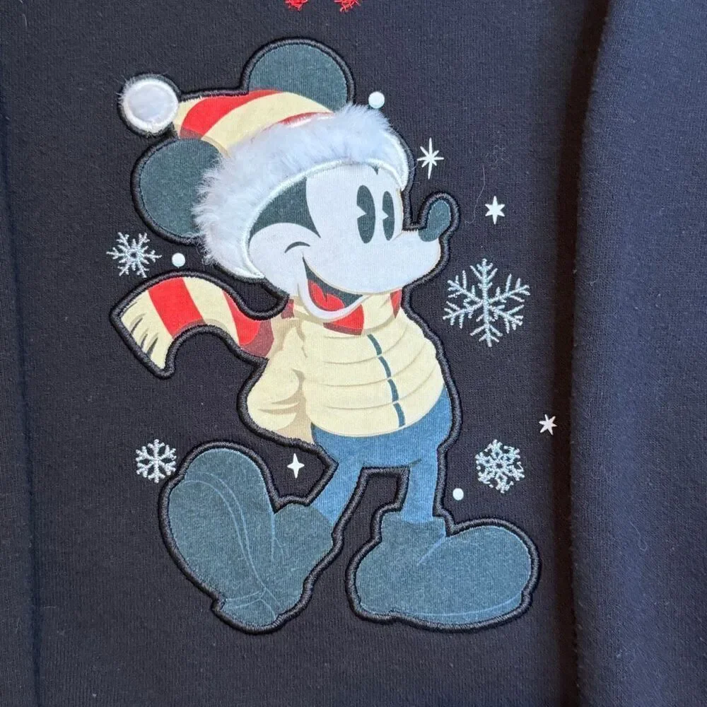 Mickey Mouse Holiday Sweatshirt Disney Parks KIDS Size 5/6 Christmas Preowned